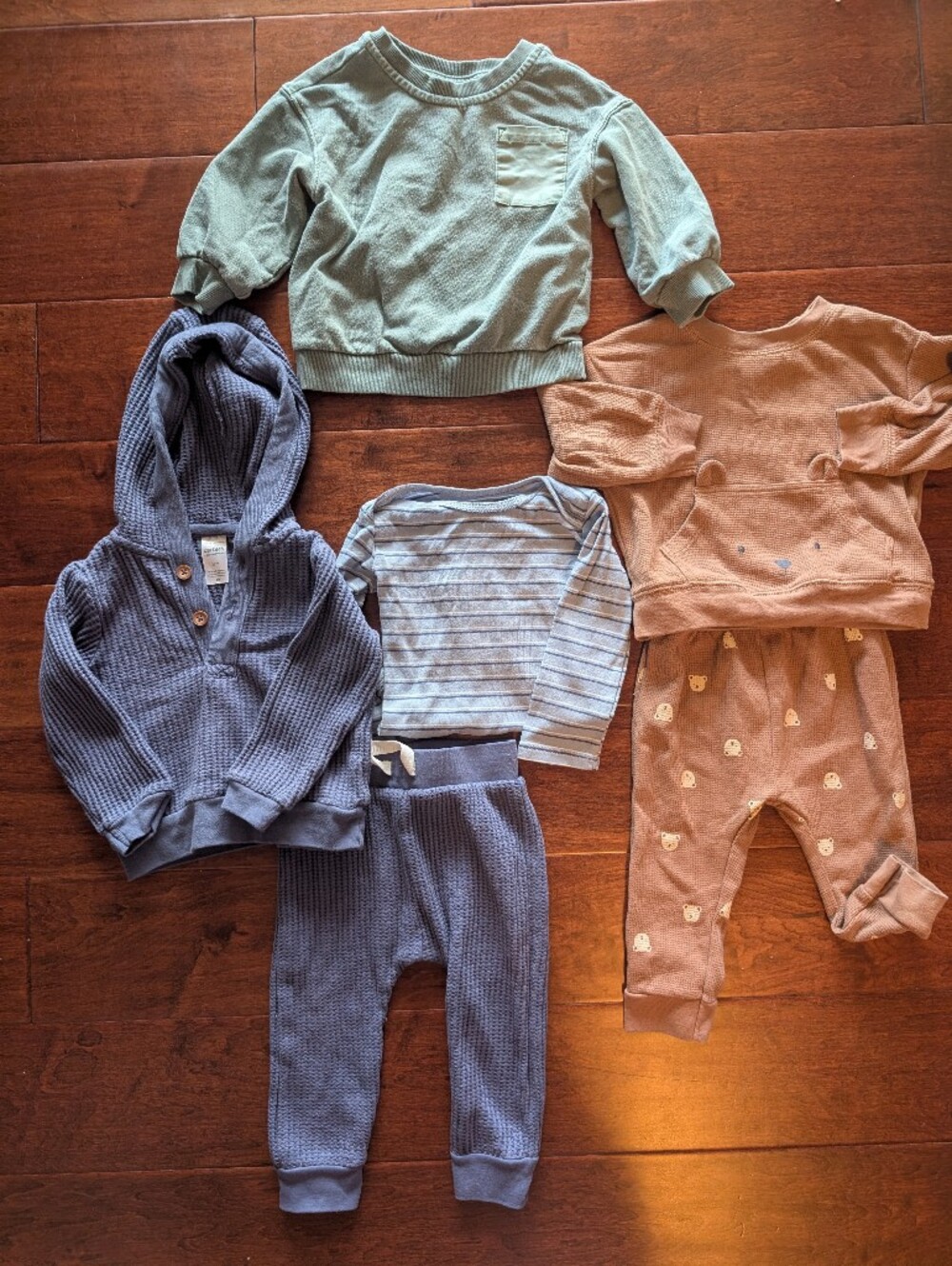Carter's Toddler Matching Sets in Brown, Blue, Green